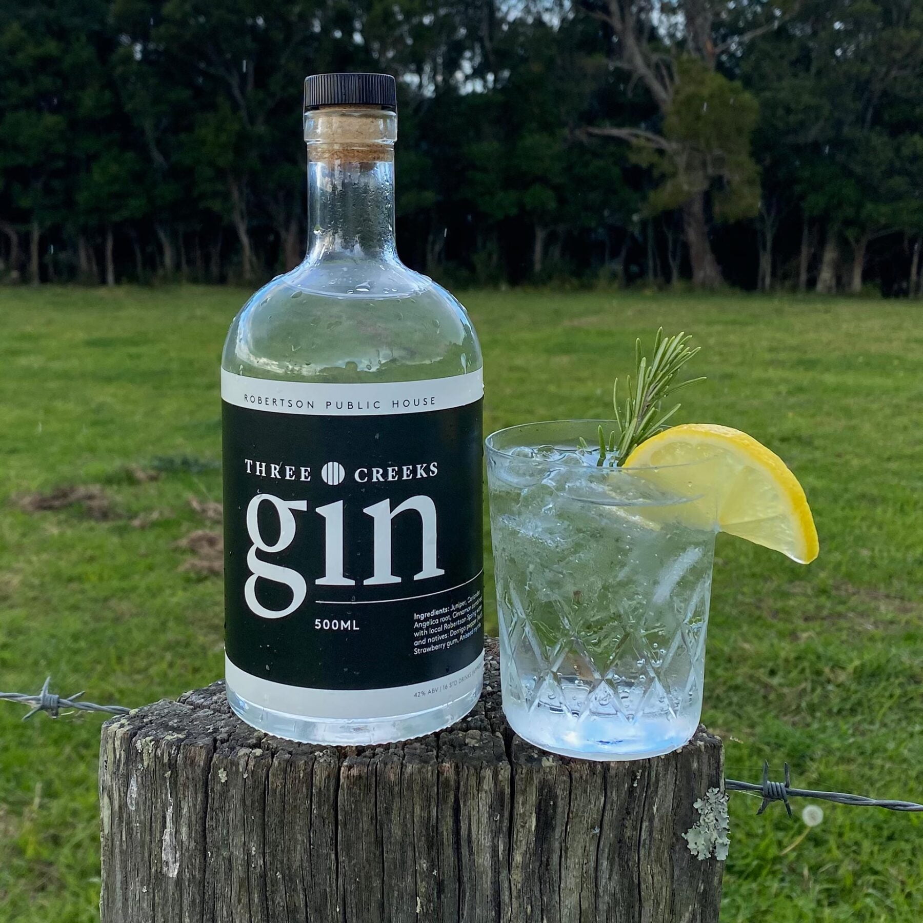 Three Creeks Gin Robertson Public House & Kitchen Southern Highlands